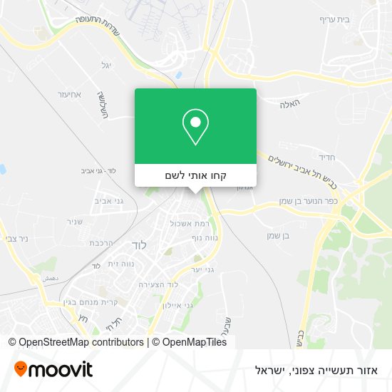 מפת אזור תעשייה צפוני