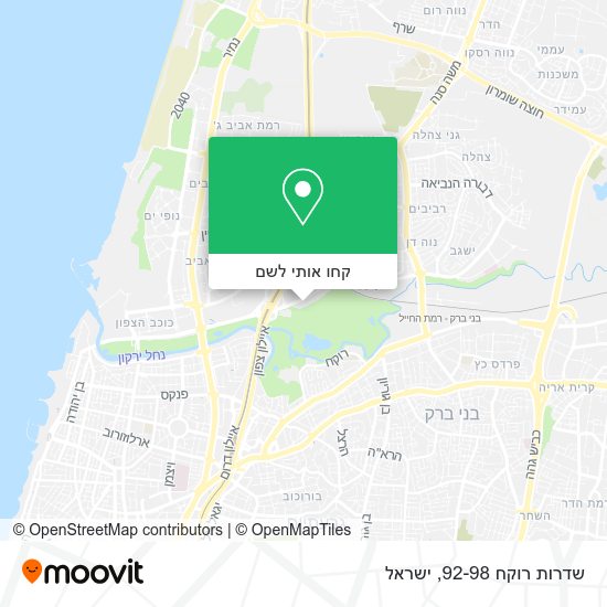 מפת שדרות רוקח 92-98