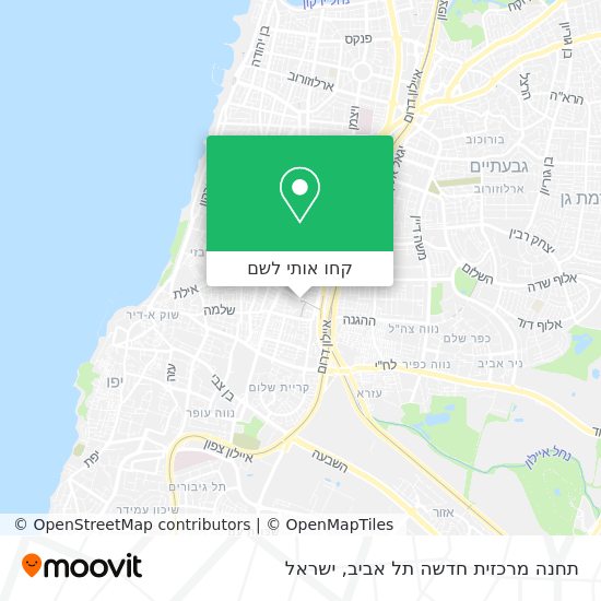 מפת תחנה מרכזית חדשה תל אביב