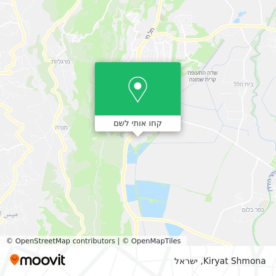 מפת Kiryat Shmona