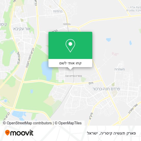 מפת פארק תעשיה קיסריה