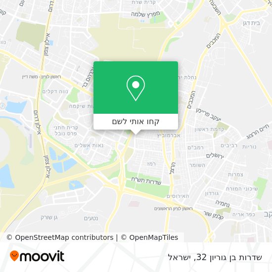 מפת שדרות בן גוריון 32
