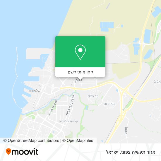 מפת אזור תעשיה צפוני
