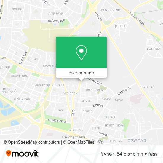 מפת האלוף דוד מרכוס 54