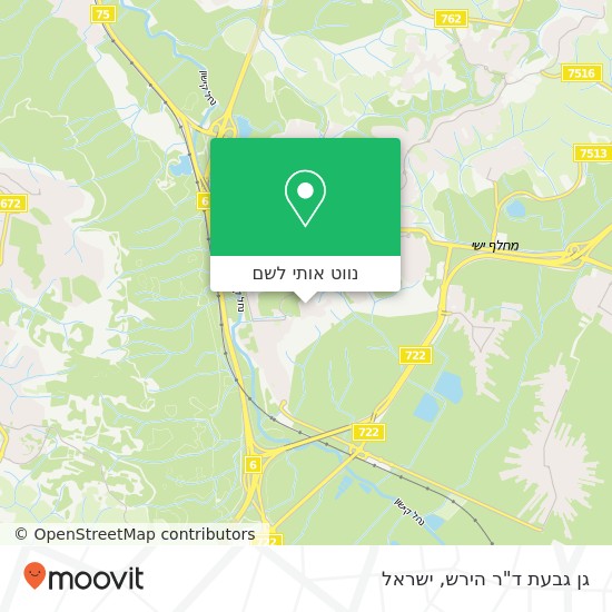 מפת גן גבעת ד"ר הירש