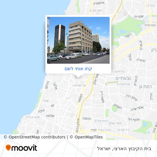 מפת בית הקיבוץ הארצי