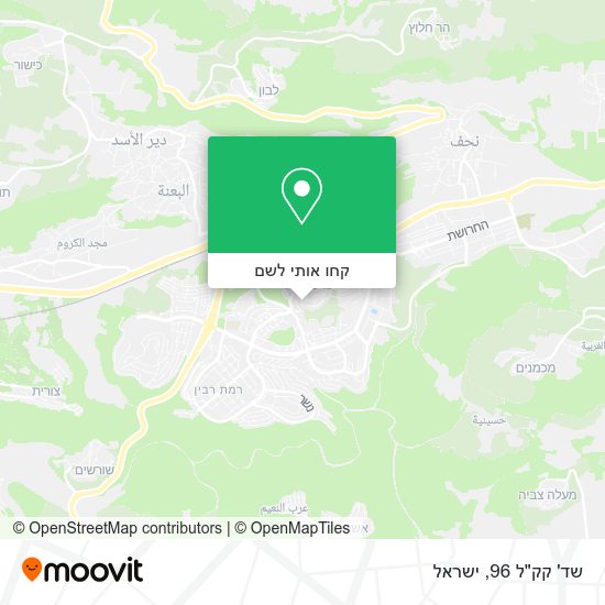 מפת שד' קק"ל 96