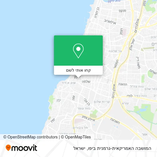 מפת המושבה האמריקאית-גרמנית ביפו