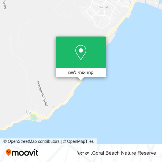 מפת Coral Beach Nature Reserve