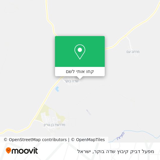 מפת מפעל דביק קיבוץ שדה בוקר