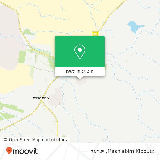 מפת Mash'abim Kibbutz