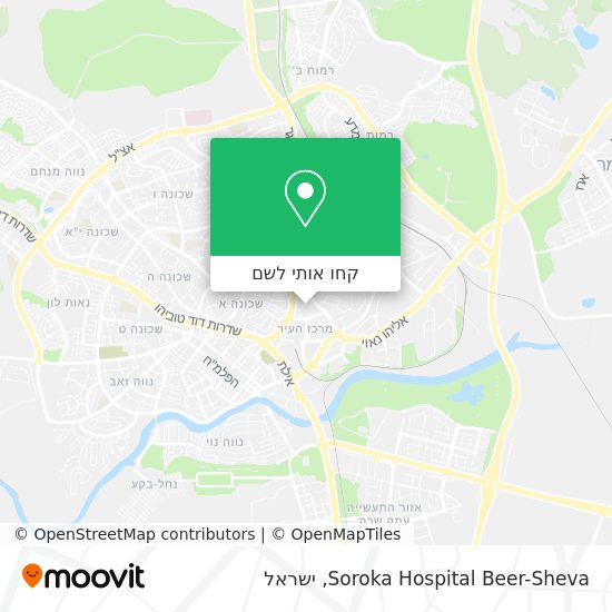 מפת Soroka Hospital Beer-Sheva