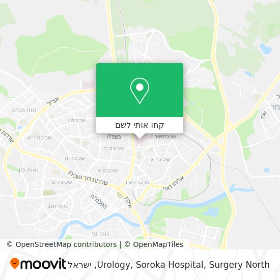 מפת Urology, Soroka Hospital, Surgery North