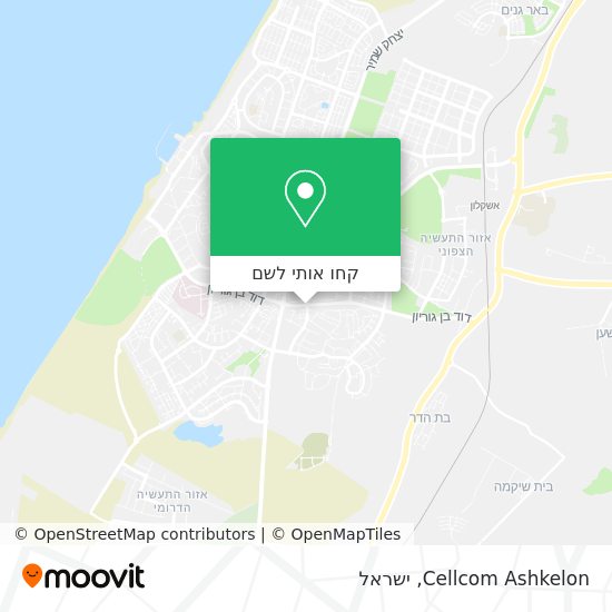 מפת Cellcom Ashkelon