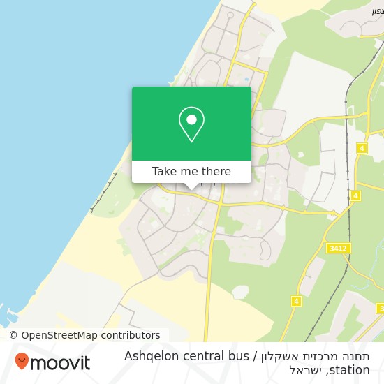 מפת תחנה מרכזית אשקלון / Ashqelon central bus station