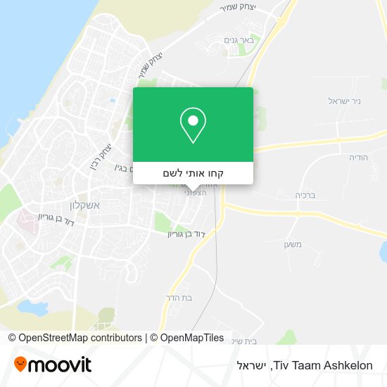 מפת Tiv Taam Ashkelon