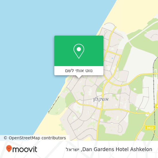 מפת Dan Gardens Hotel Ashkelon