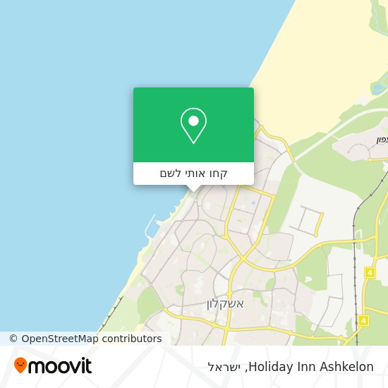מפת Holiday Inn Ashkelon