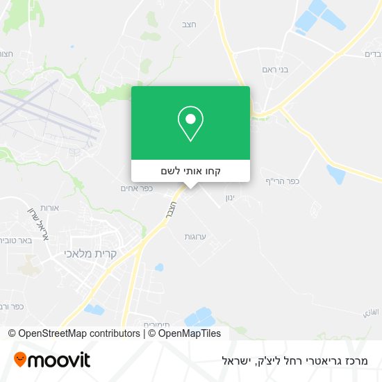 מפת מרכז גריאטרי רחל ליצ'ק