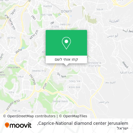 מפת Caprice-National diamond center Jerusalem
