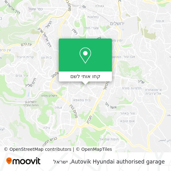 מפת Autovik Hyundai authorised garage