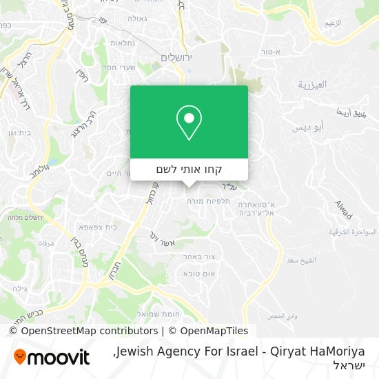 מפת Jewish Agency For Israel - Qiryat HaMoriya