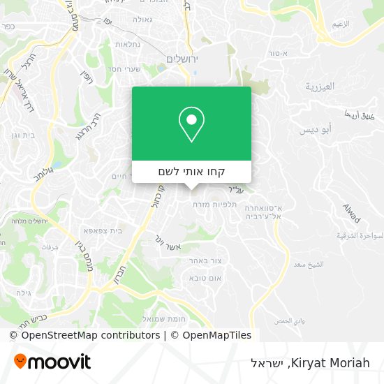מפת Kiryat Moriah