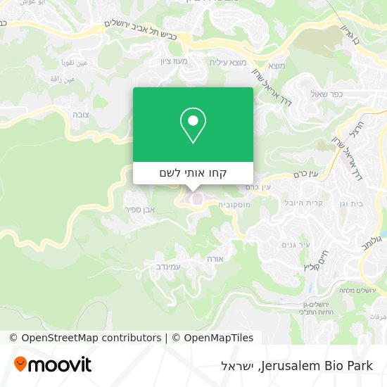 מפת Jerusalem Bio Park