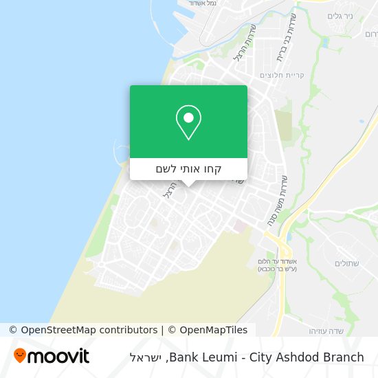 מפת Bank Leumi - City Ashdod Branch