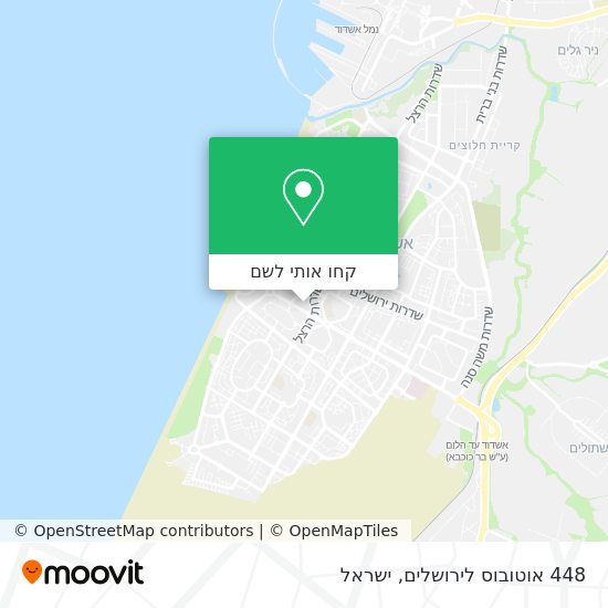 מפת 448 אוטובוס לירושלים