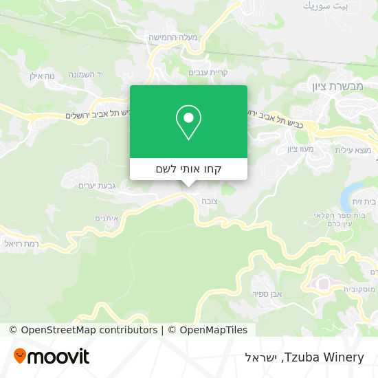 מפת Tzuba Winery