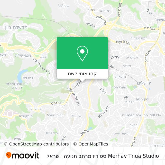 מפת Merhav Tnua Studio סטודיו מרחב תנועה