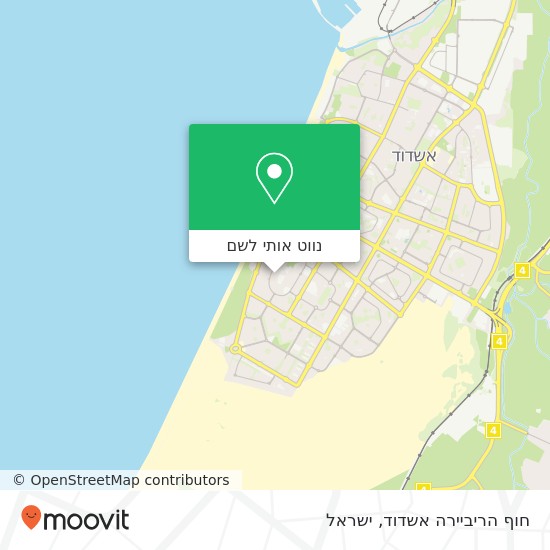 מפת חוף הריביירה אשדוד