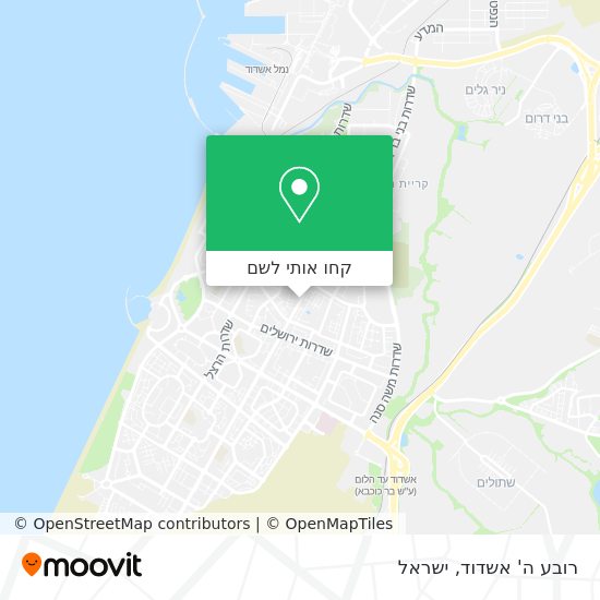 מפת רובע ה' אשדוד