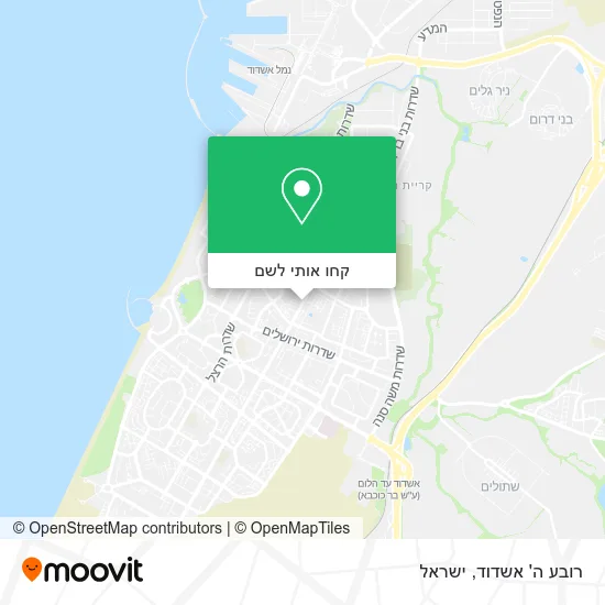 מפת רובע ה' אשדוד