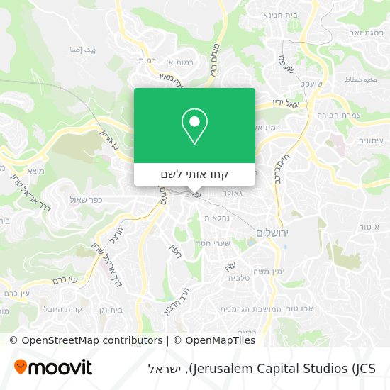 מפת Jerusalem Capital Studios (JCS)
