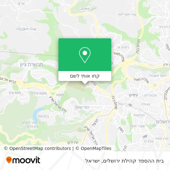 מפת בית ההספד קהילת ירושלים