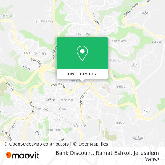מפת Bank Discount, Ramat Eshkol, Jerusalem