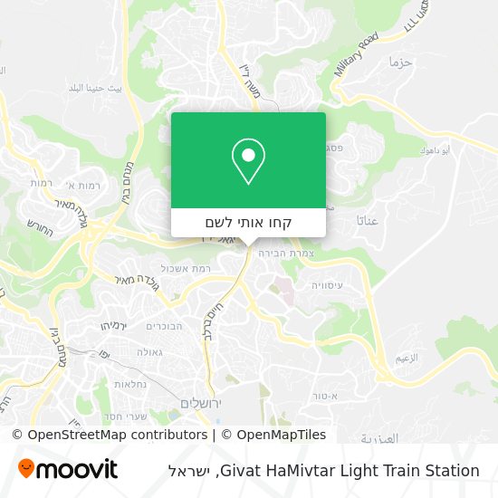מפת Givat HaMivtar Light Train Station