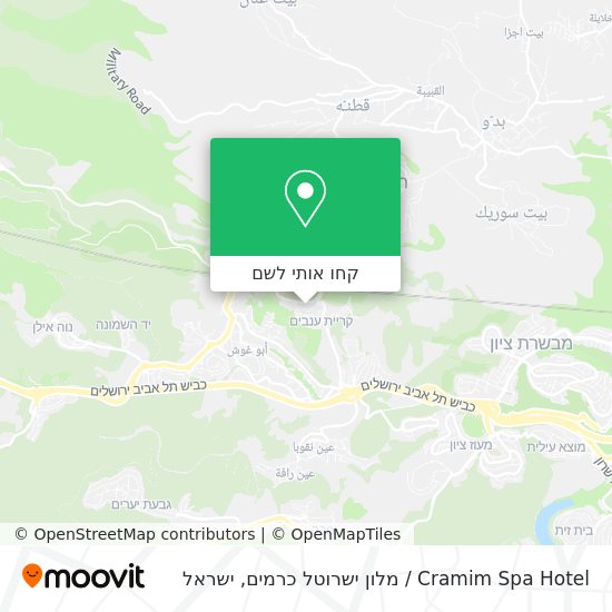 מפת Cramim Spa Hotel / מלון ישרוטל כרמים