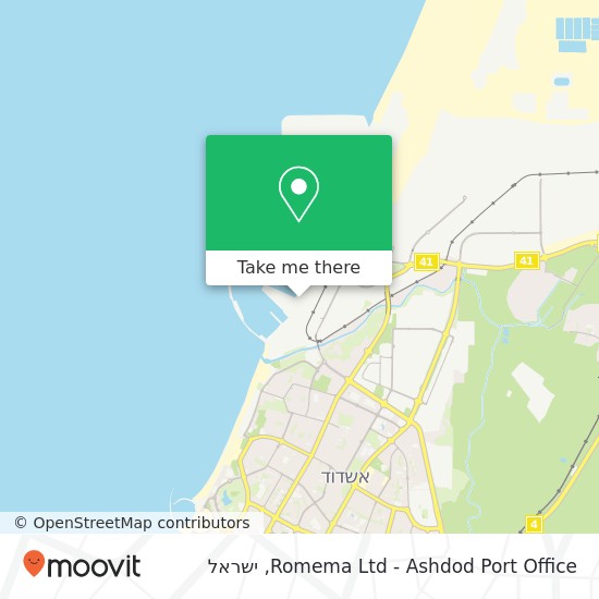 מפת Romema Ltd - Ashdod Port Office