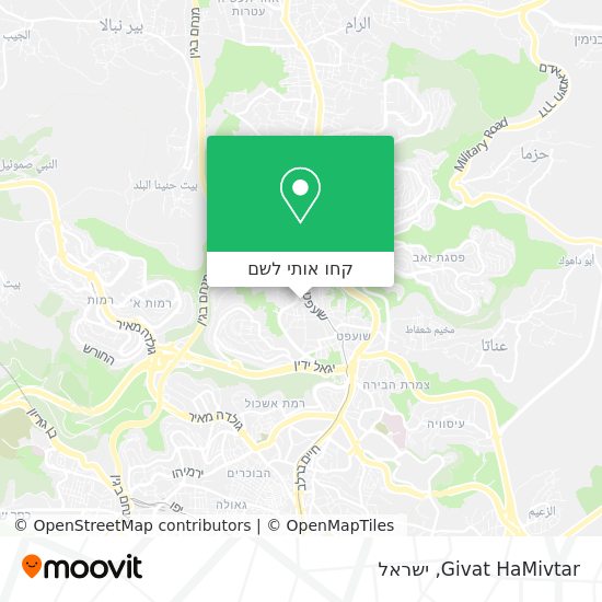 מפת Givat HaMivtar