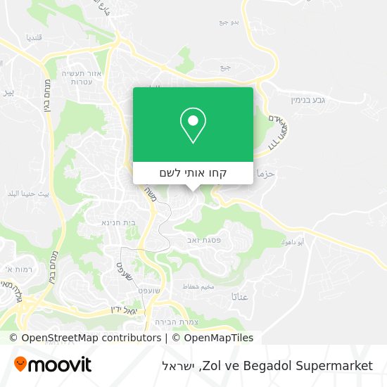 מפת Zol ve Begadol Supermarket