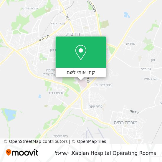 מפת Kaplan Hospital Operating Rooms
