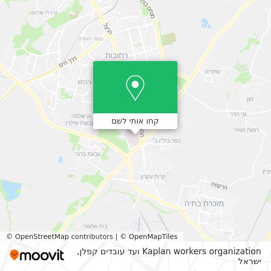 מפת Kaplan workers organization ועד עובדים קפלן