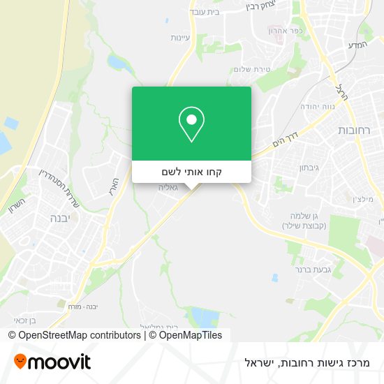 מפת מרכז גישות רחובות