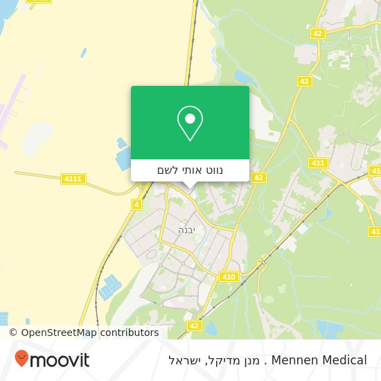 מפת Mennen Medical . מנן מדיקל