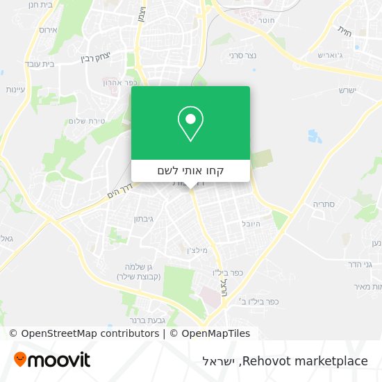 מפת Rehovot marketplace