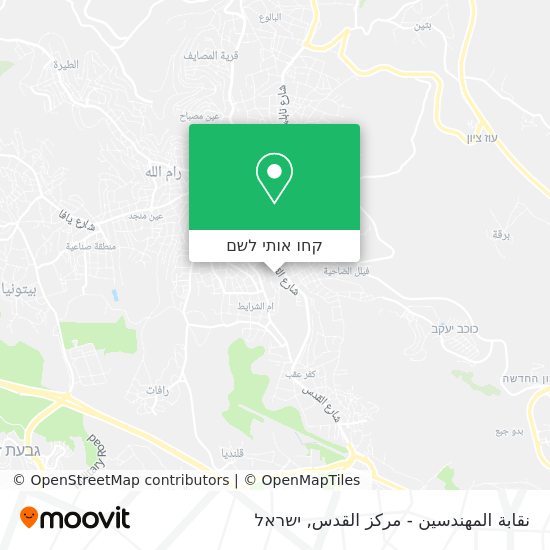 מפת نقابة المهندسين - مركز القدس