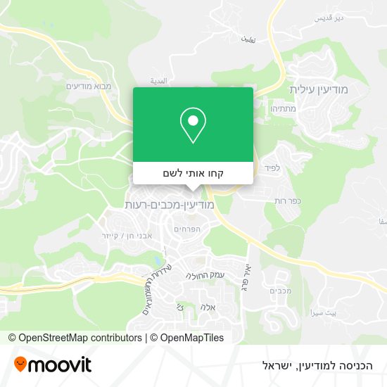 מפת הכניסה למודיעין